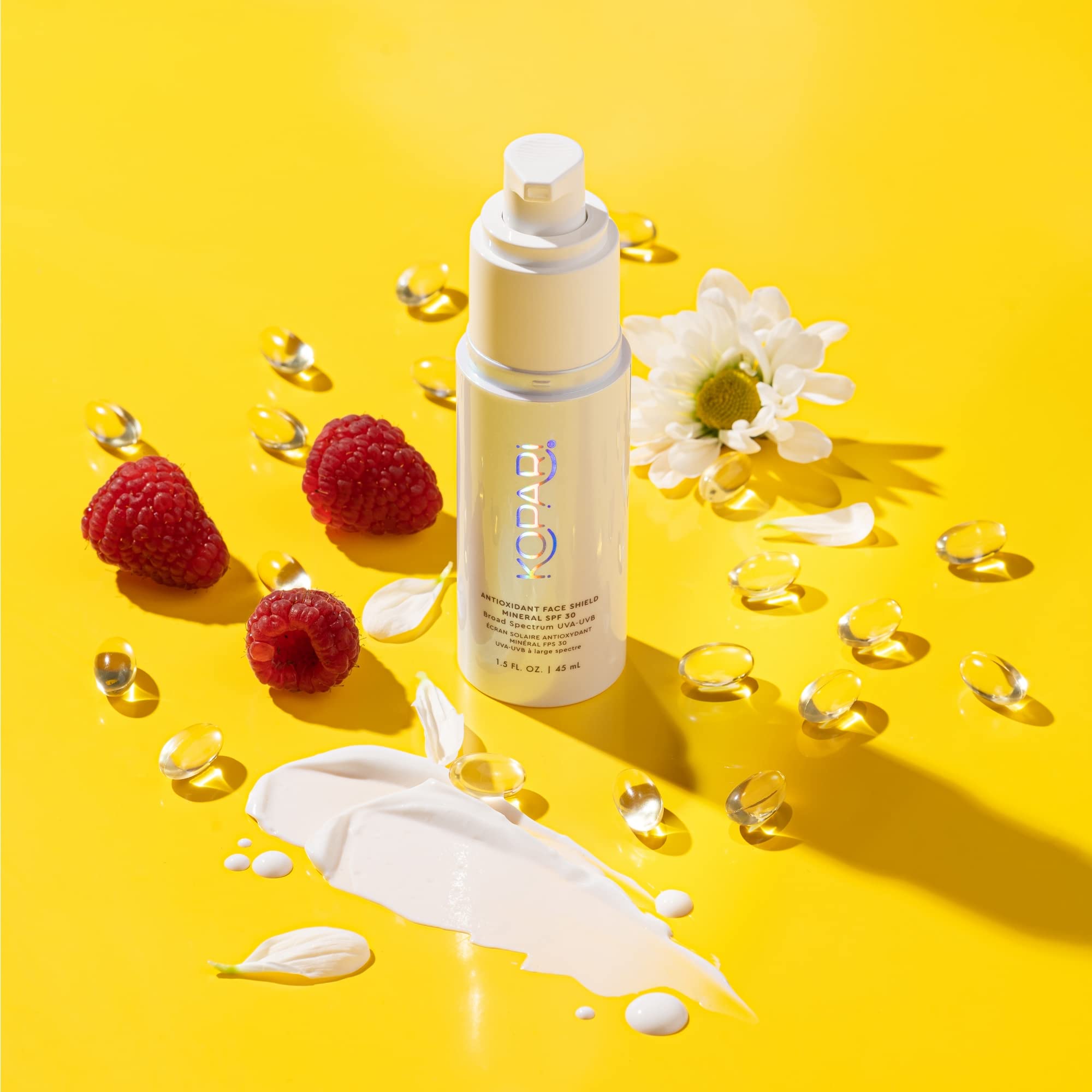 Kopari Antioxidant Face Shield with hyaluronic acid for hydration support.