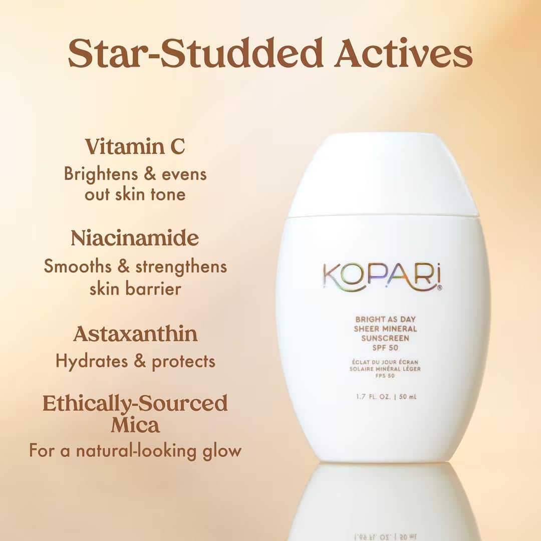 Kopari Bright as Day bottle cap close-up shows glossy, sheer finish.