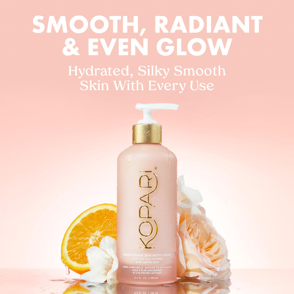 Kopari Pink Guava scented cream packaging conveys tropical fragrance.
