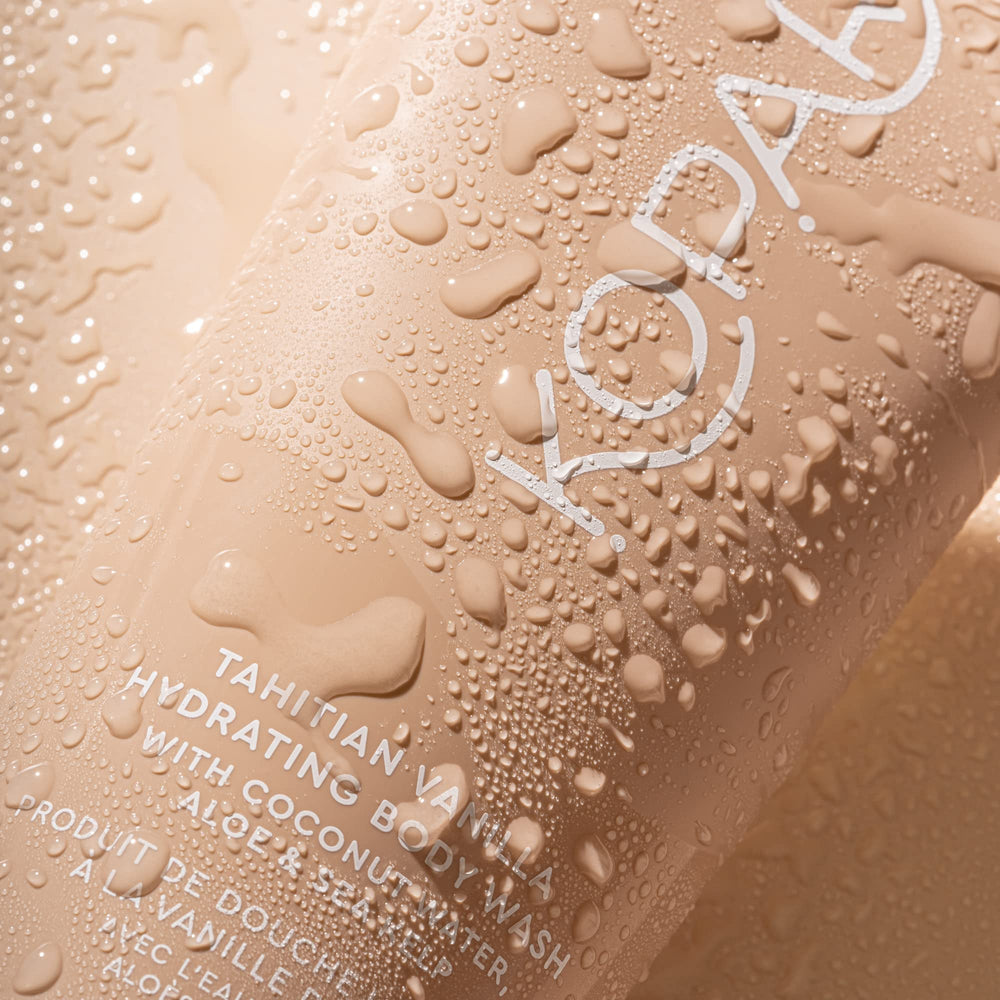 Kopari Coconut Water Aloe Sea Kelp ingredients closeup highlights skin-loving formula