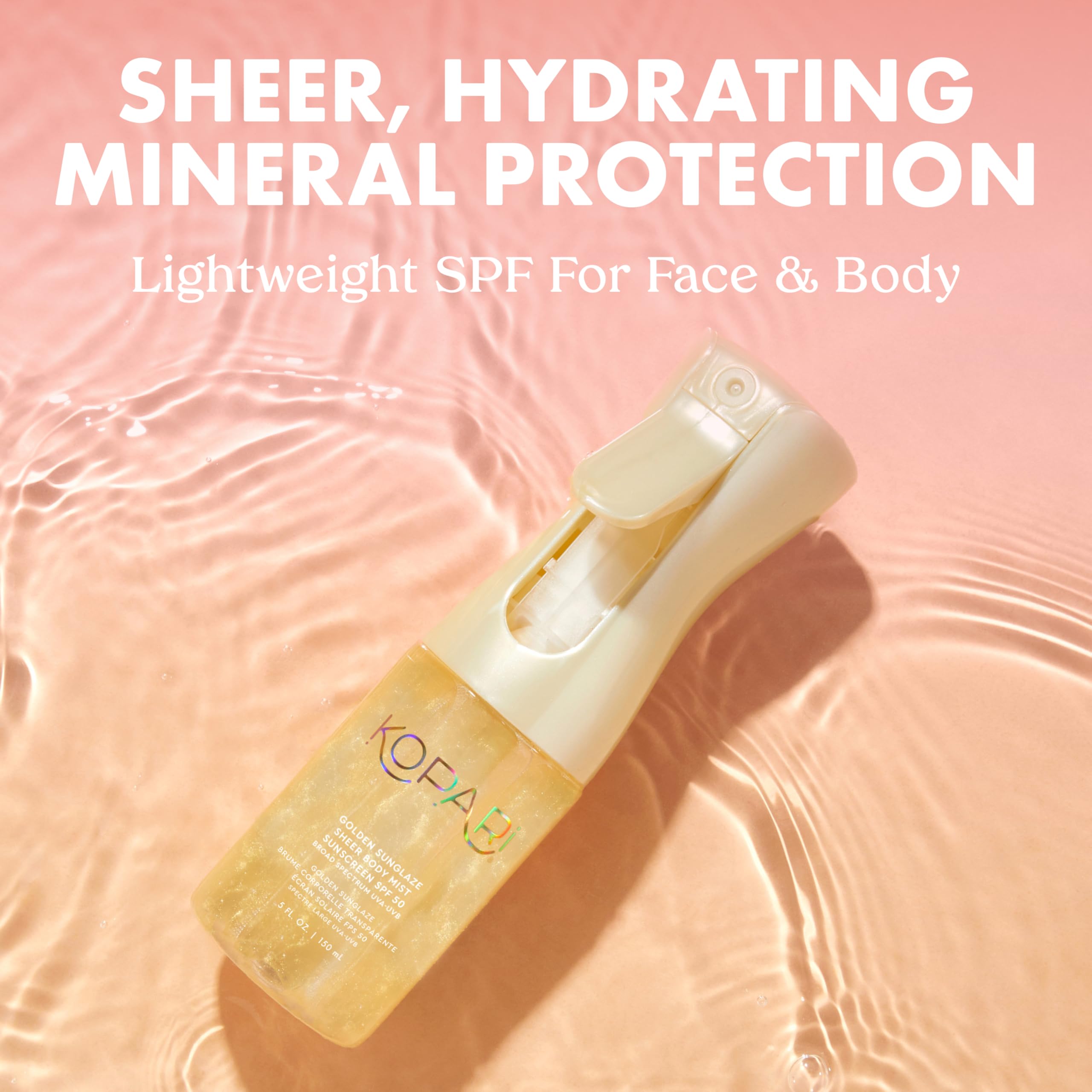Kopari Golden Sunglaze SPF 50 packaging highlights protection