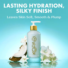 Kopari Hydrating Silk Body Cream on skin absorbs quickly leaving smoothness
