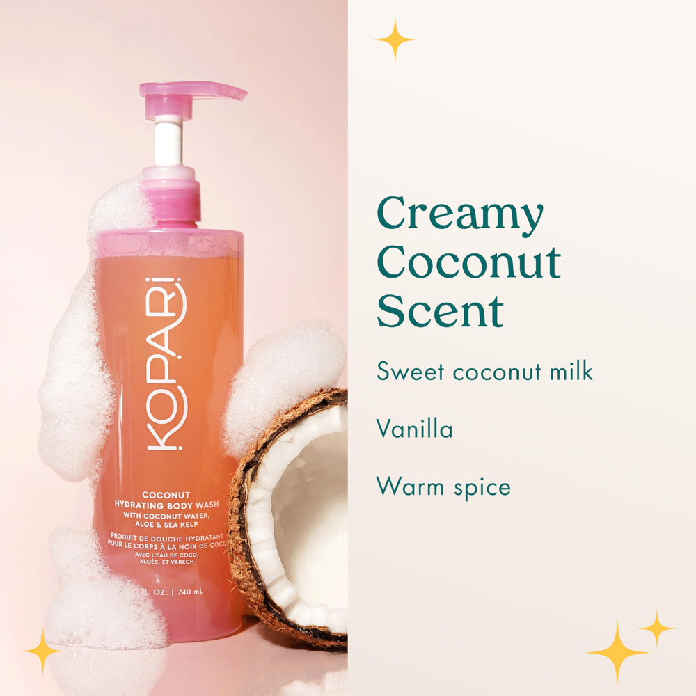 Aloe vera nearby Kopari wash hints at soothing cleansing.