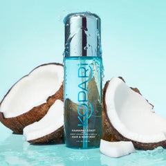 Kopari Kaanapali Coast Mist spray action captures easy spritz for hair and skin refresh.