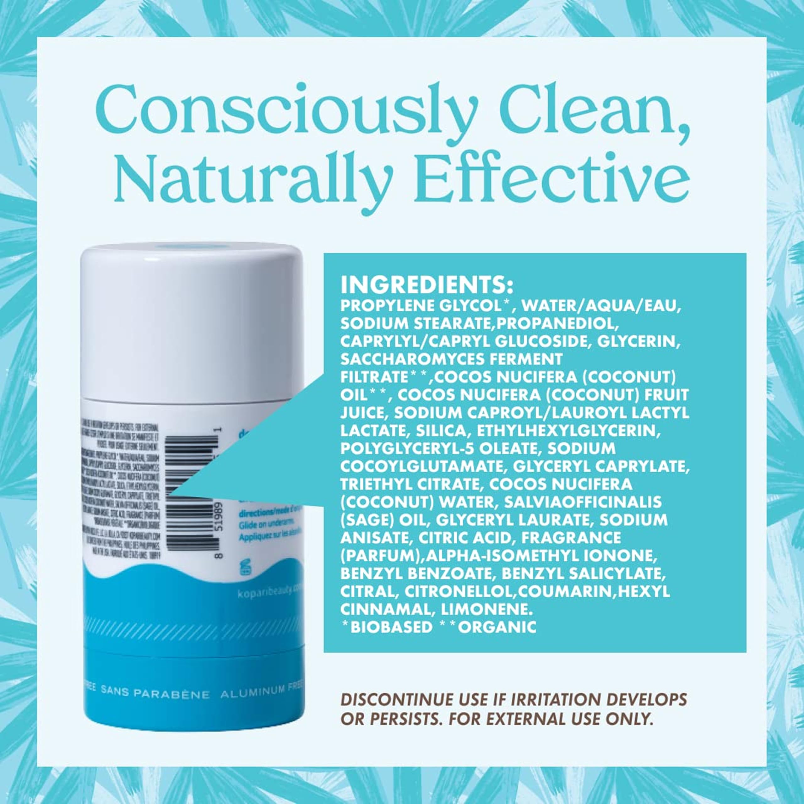 Kopari All-day protection concept image showing long-lasting underarm freshness.