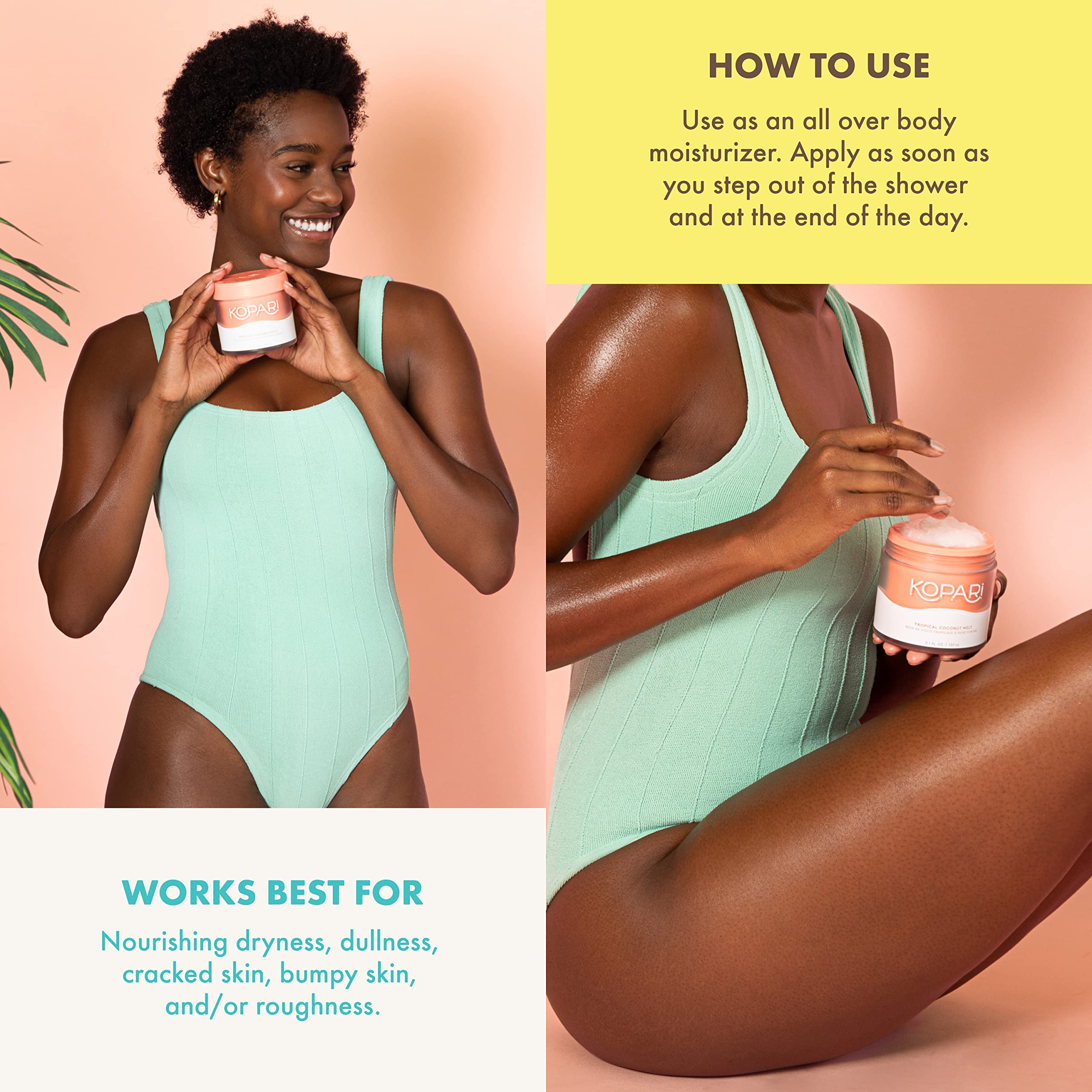 Kopari Organic Tropical Coconut Melt bath-boost scene for bath time hydration