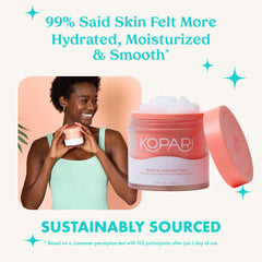 Kopari Organic Tropical Coconut Melt on skin during body application for smooth hydration