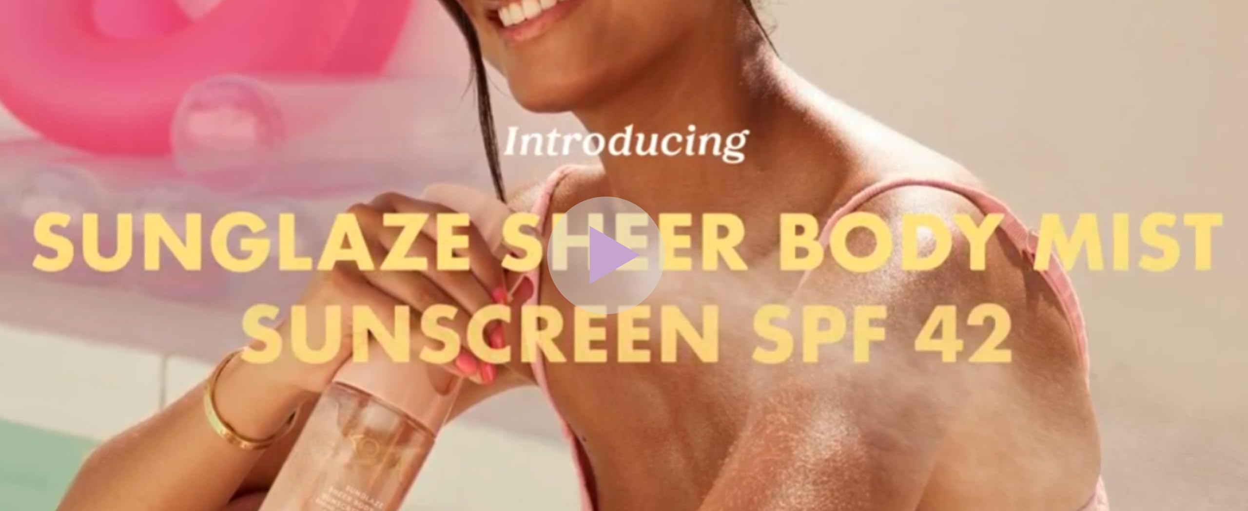 Kopari Rose Gold Sunglaze coconut milk scent enhances the SPF routine.