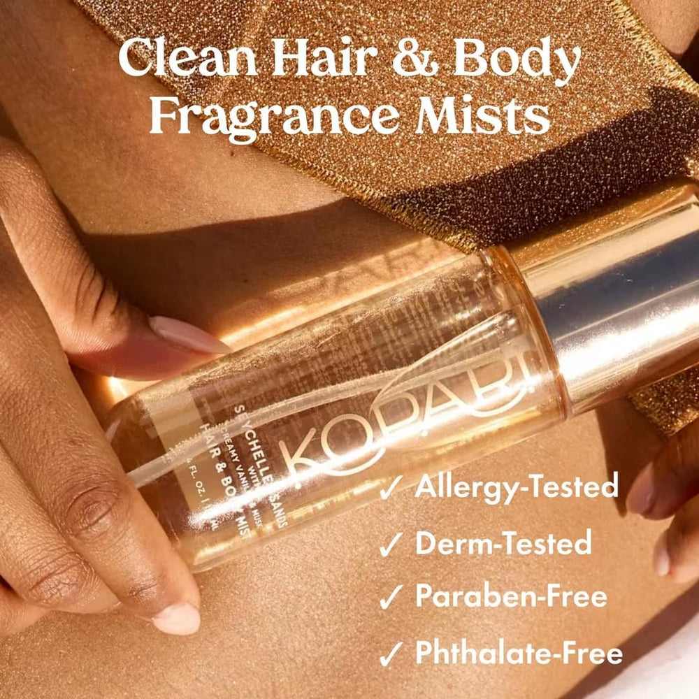 Kopari Seychelles Sands note focus image showcases vanilla, musk, and heliotrope hints.