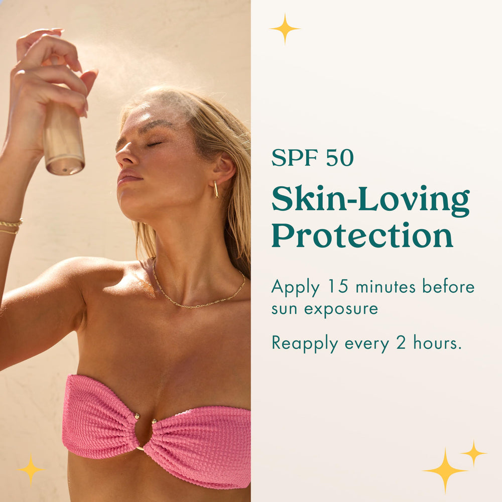 Kopari Sunglaze Setting Mist Vitamin C brightens for a radiant glow.