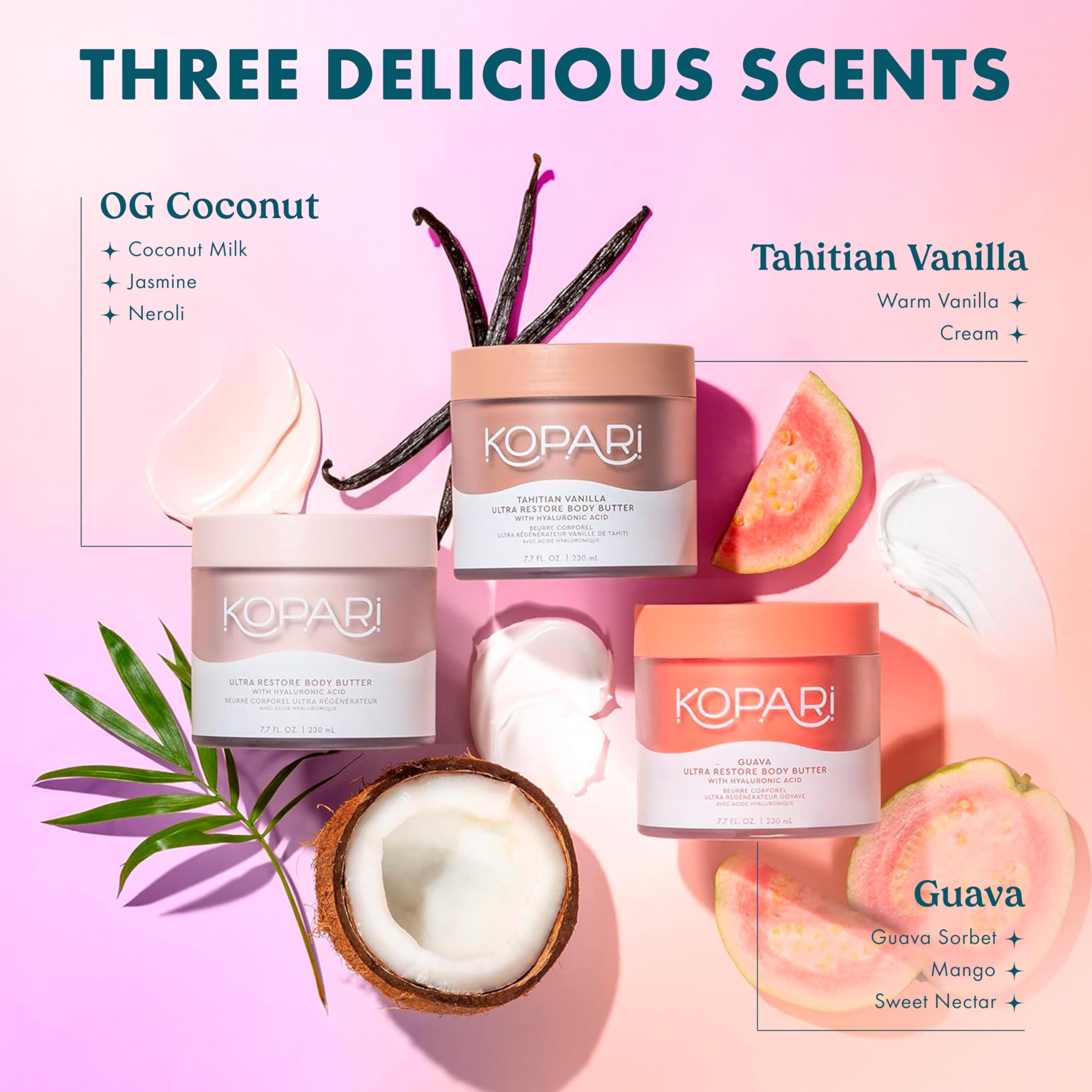Kopari Ultra Restore Body Butter mango seed butter with omega fatty acids.