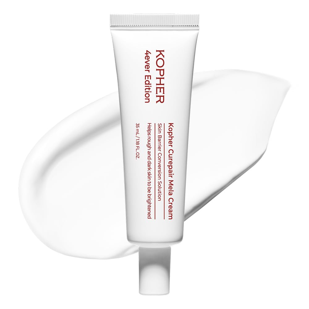 Kopher Curepair Mela Cream 4ever Edition bottle—soothing moisturizer for sensitive skin.
