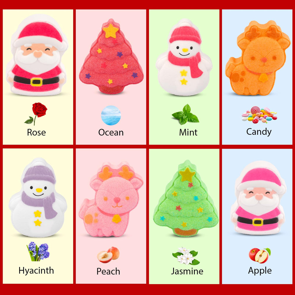 KOPHINYE Christmas Bath Bombs Reindeer surprise releases fragrance and collectible resin charm