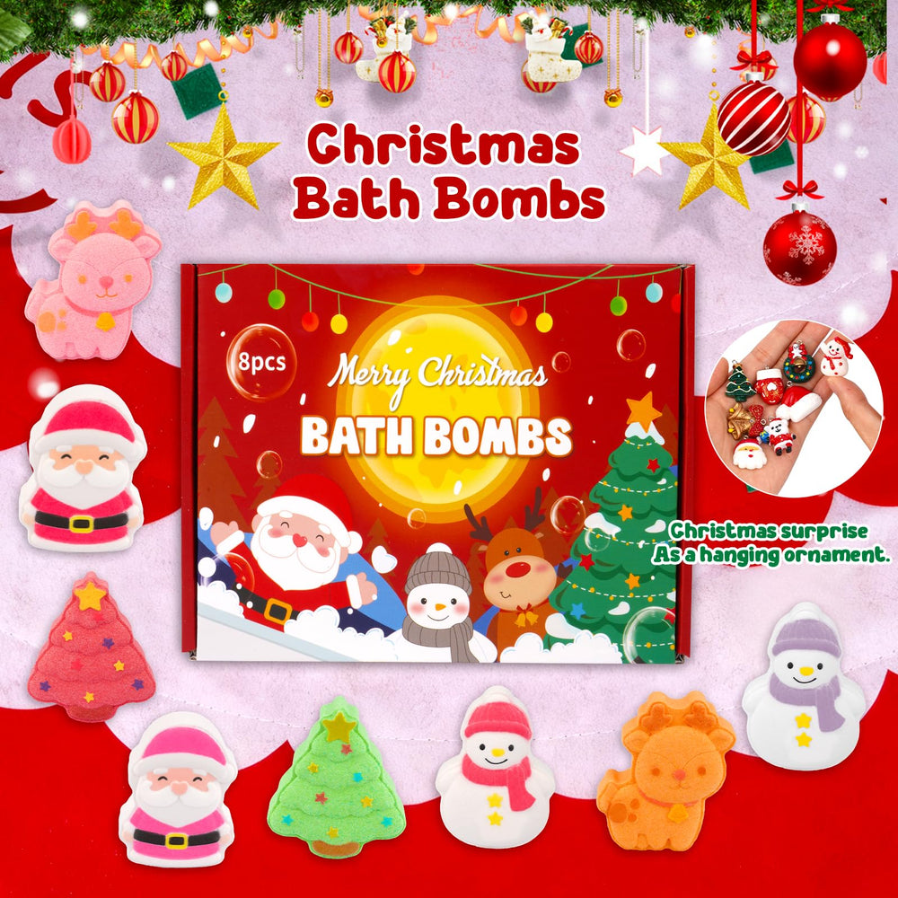 KOPHINYE Christmas Bath Bombs gift-ready set for kids and moms this season
