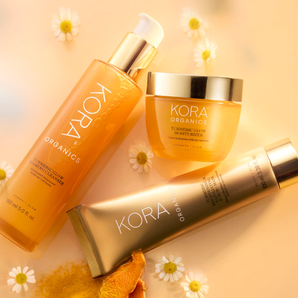 KORA Organics Pore-cleanse action closeup depicting purified complexion