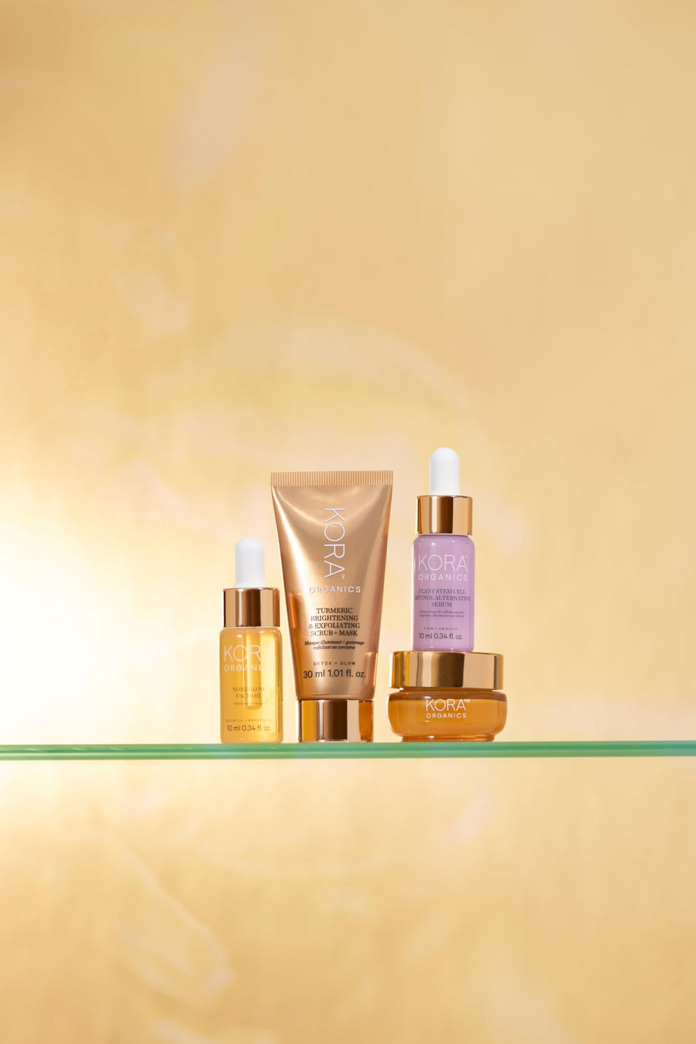 KORA Organics glow-after-use hints at radiant, healthy-looking skin.