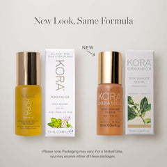 KORA Organics Noni Radiant Eye Oil Roller with rose quartz soothes and improves absorption.