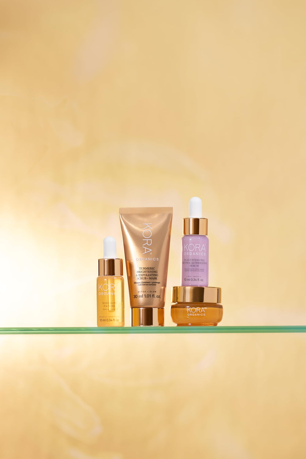 KORA Organics Plant Stem Cell Retinol Alternative Serum travel-size bottle in a case