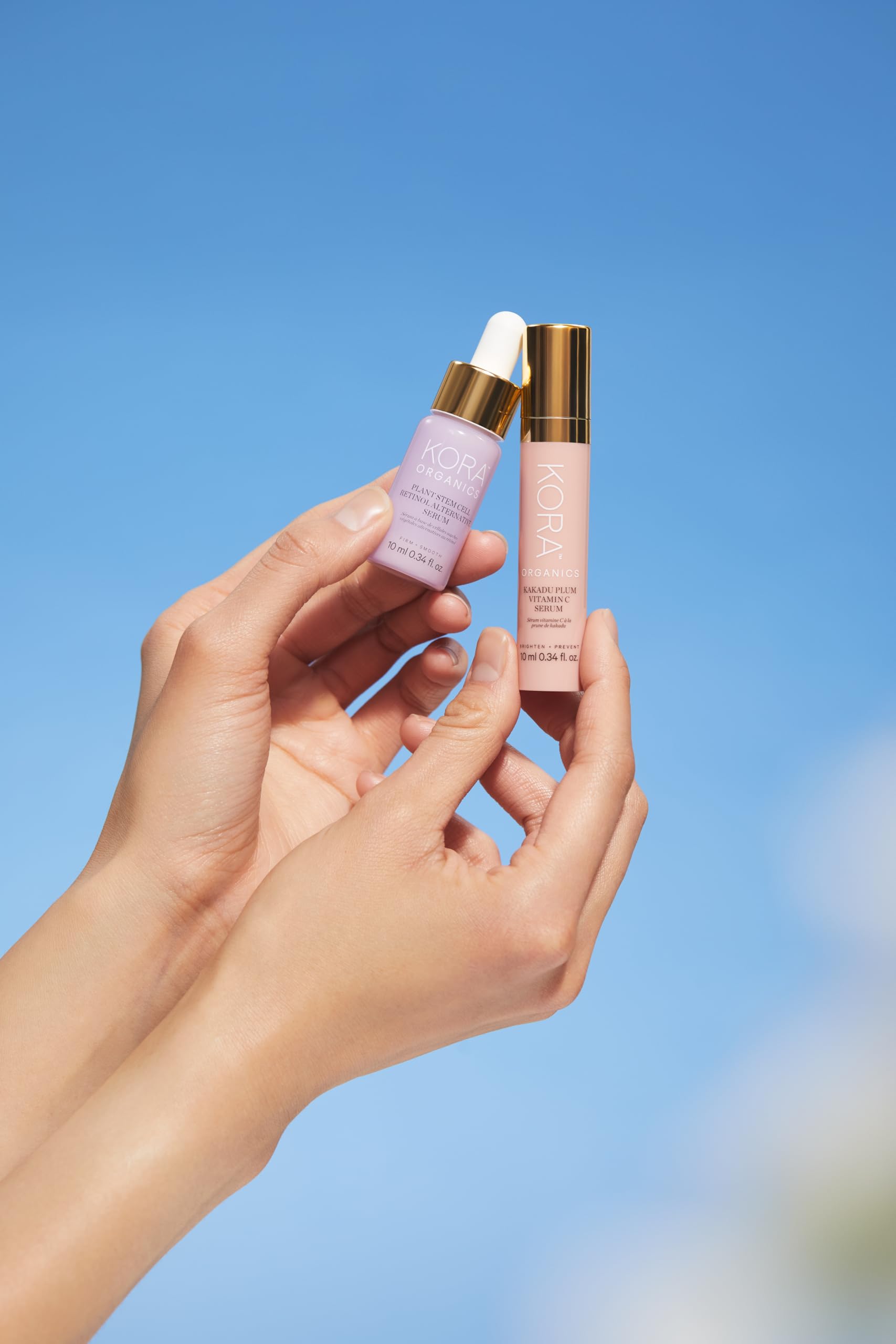 KORA Organics Plant Stem Cell Retinol Alternative Serum usage routine for morning and night