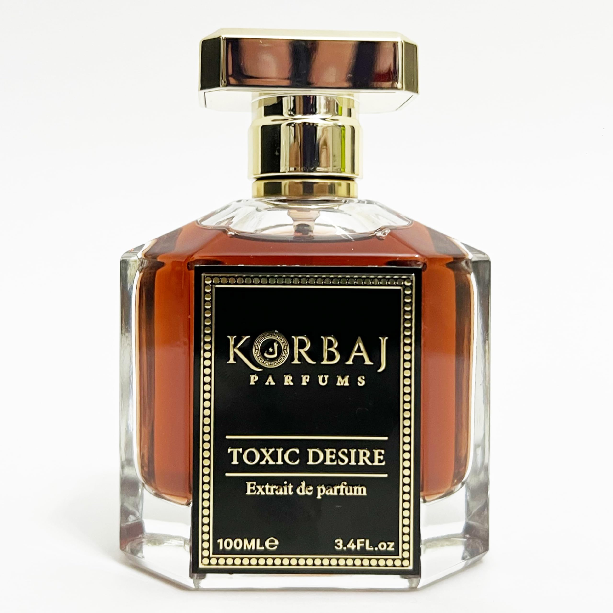 KORBAJ PARFUMS Toxic Desire bottle-front highlighting premium design for daily luxury