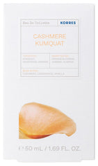 KORRES Cashmere Kumquat EDT vanilla note close-up suggesting soft warmth and smooth dry-down