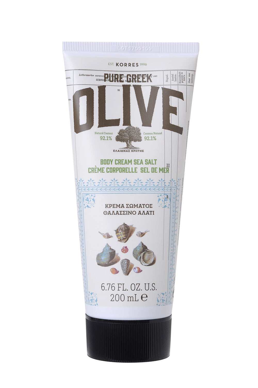 KORRES dermatologically-tested cruelty-free packaging with recyclable materials visible.