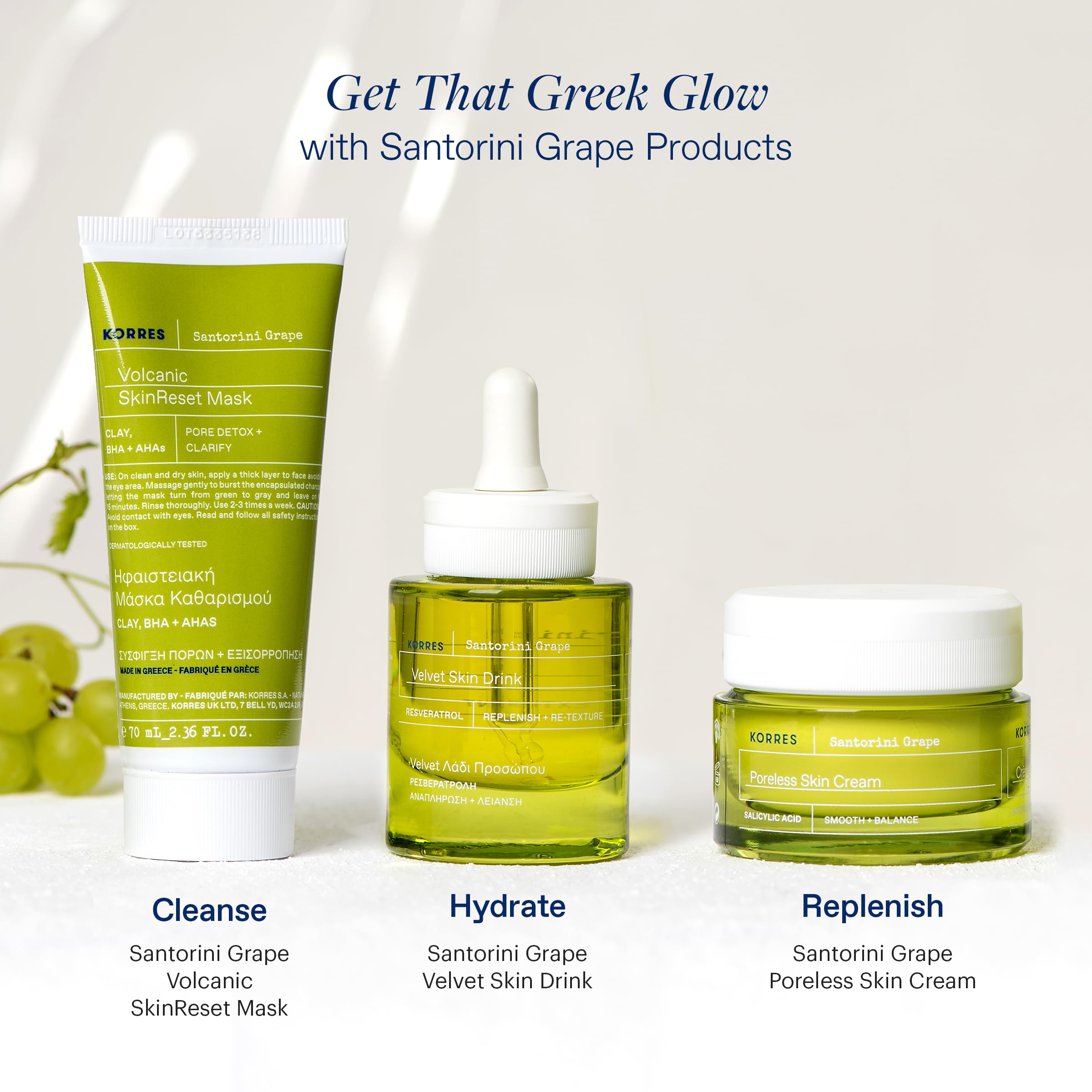 KORRES Santorini Grape poreless-cream suited for oily and sensitive skin