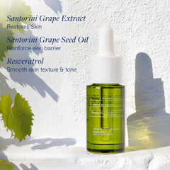 KORRES Santorini Grape Velvet Skin Drink closeup of resveratrol formula