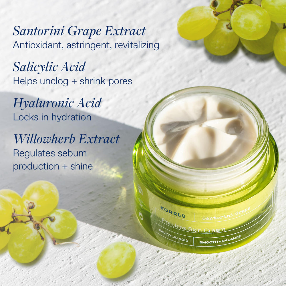 KORRES Santorini Grape Willowherb extract visual for shine control