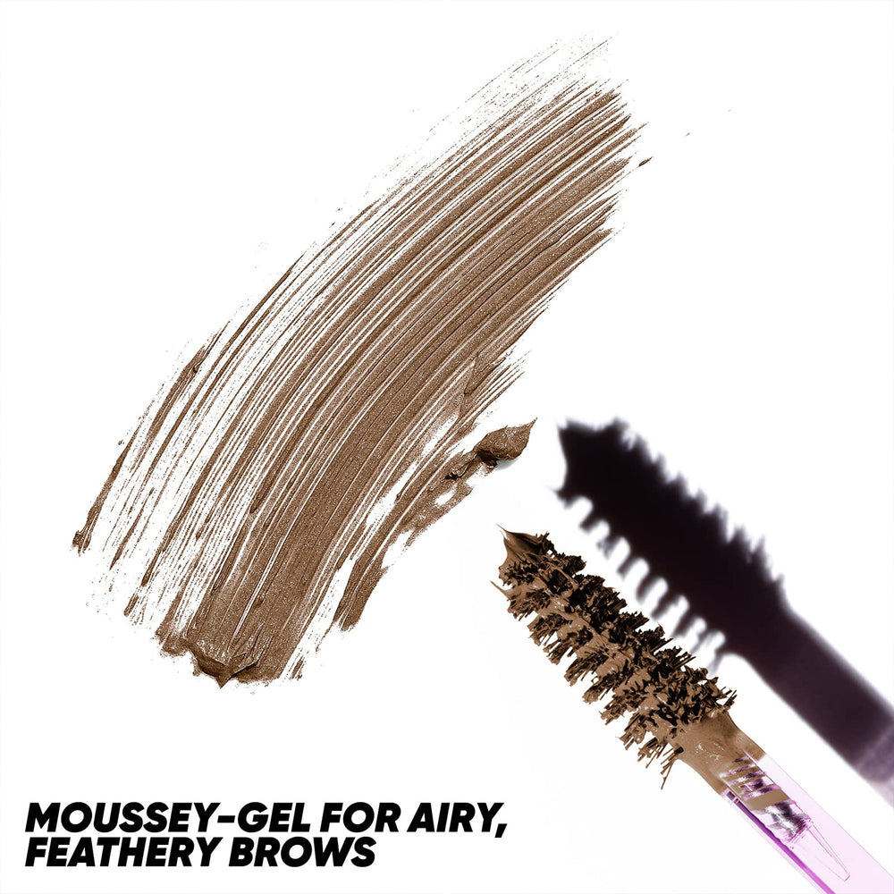 Kosas Air Brow Soft Brown brush-stroke demonstrates controlled pigment for a bold, natural look.