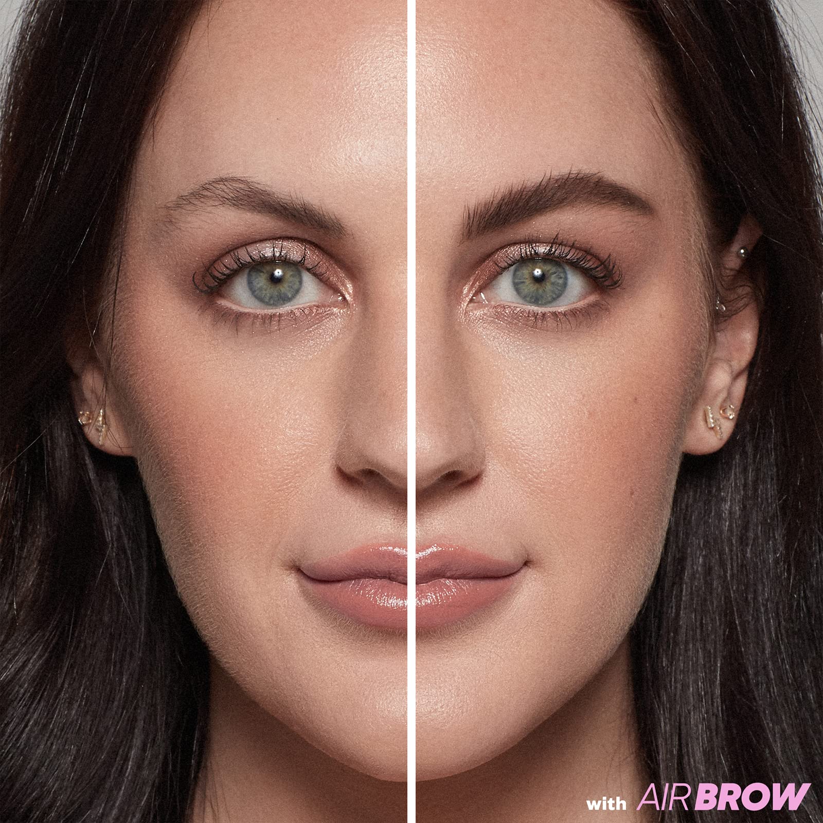 Kosas Air Brow application on brows demonstrates natural volume and definition