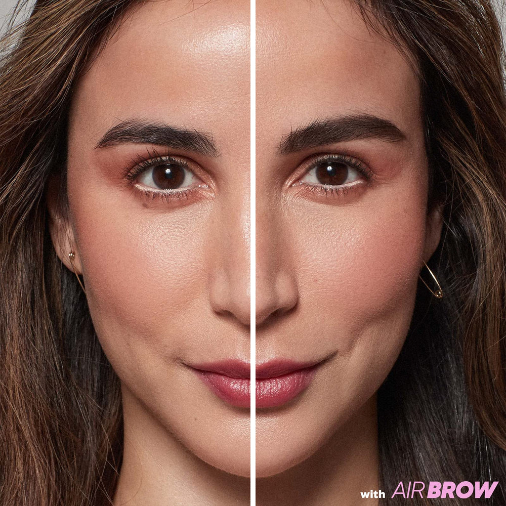 Kosas Air Brow tinted gel packaging highlighted for vegan, clean formula.