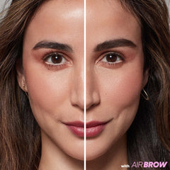 Kosas Air Brow tinted gel packaging highlighted for vegan, clean formula.