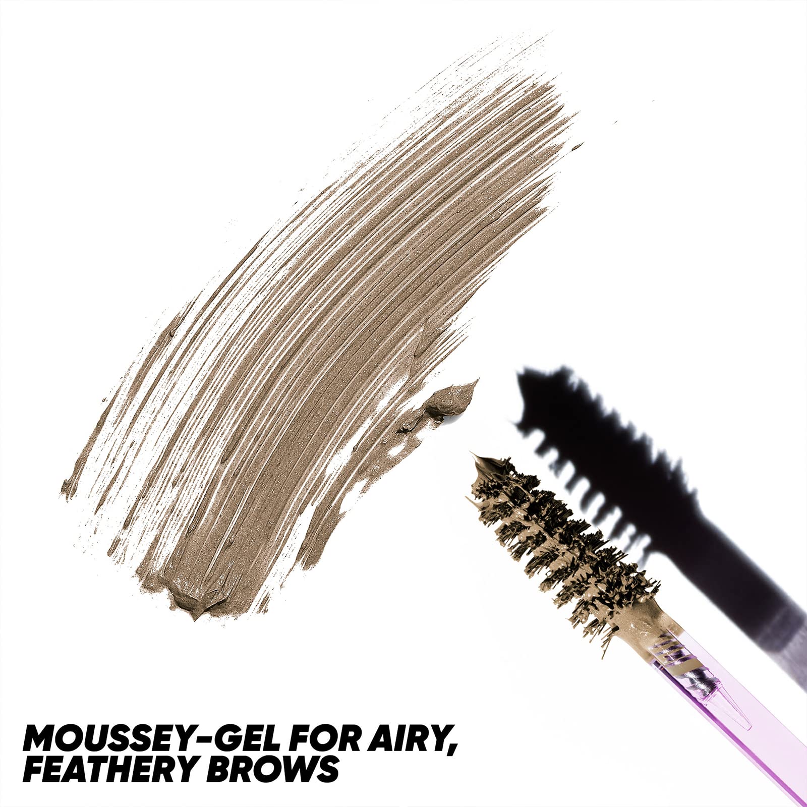 Kosas Air Brow brush close-up demonstrates precise application for fluffy, full brows
