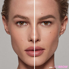 Kosas Air Brow texture swatch reveals buildable tint and subtle sheen