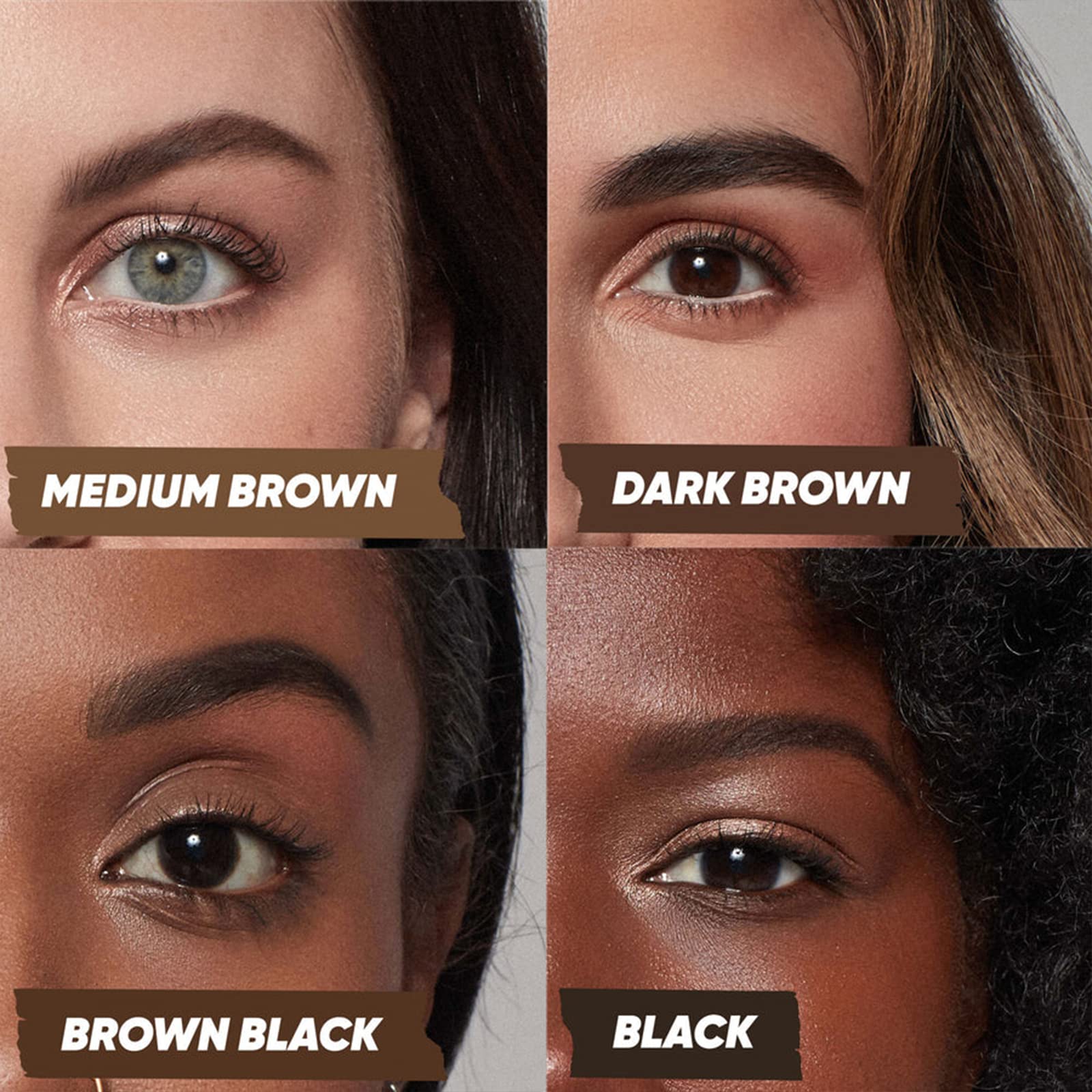Kosas Brow Pop longwear pigment stays put through the day without smudging.