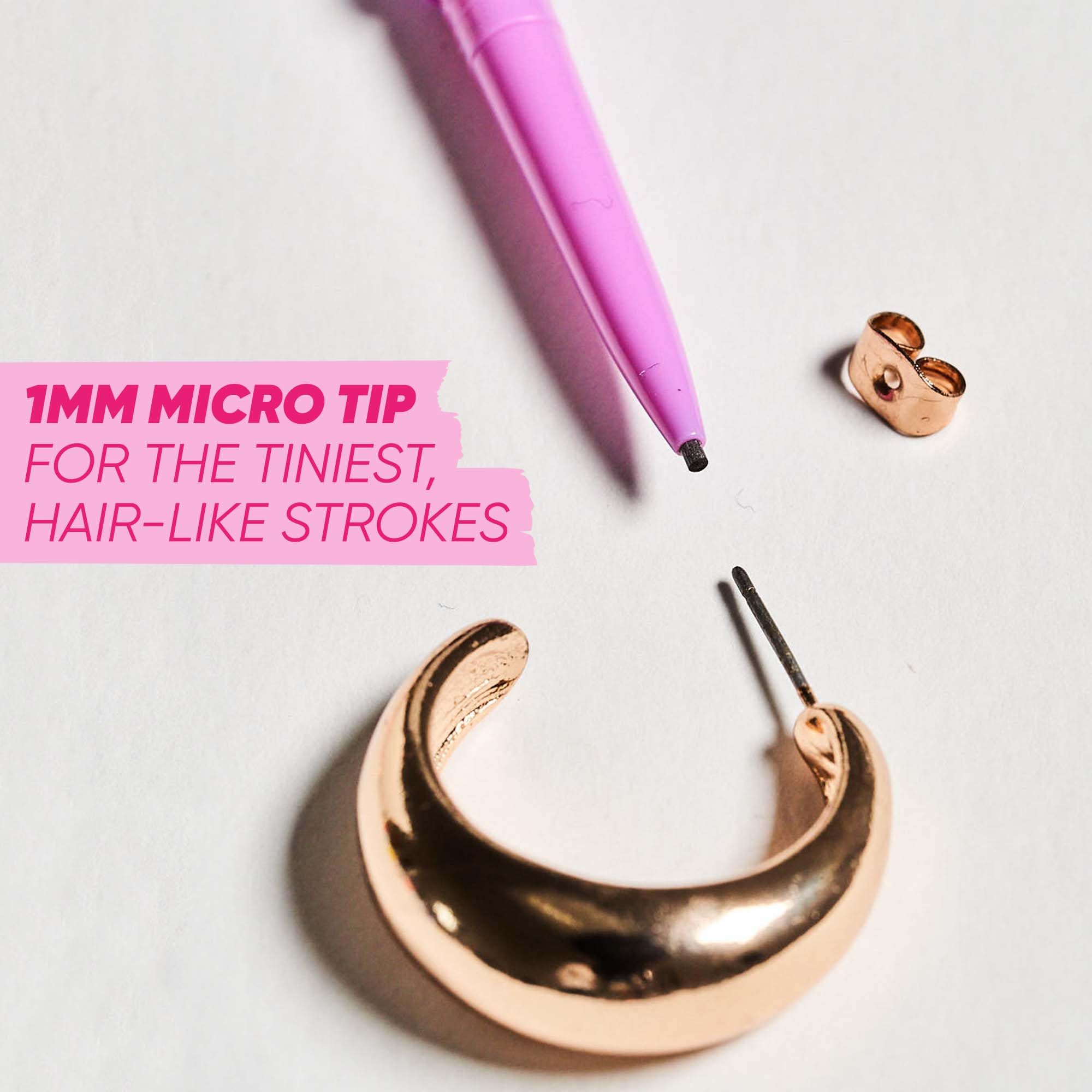 Kosas Brow Pop Nano tip close-up highlighting precise application