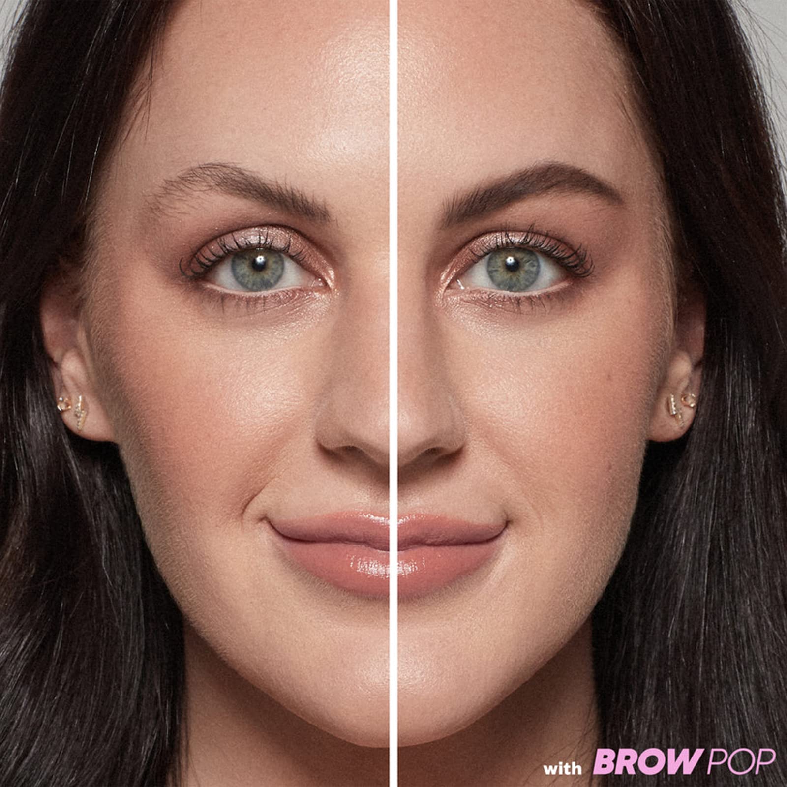 Kosas Brow Pop built-in spoolie blends brows smoothly.