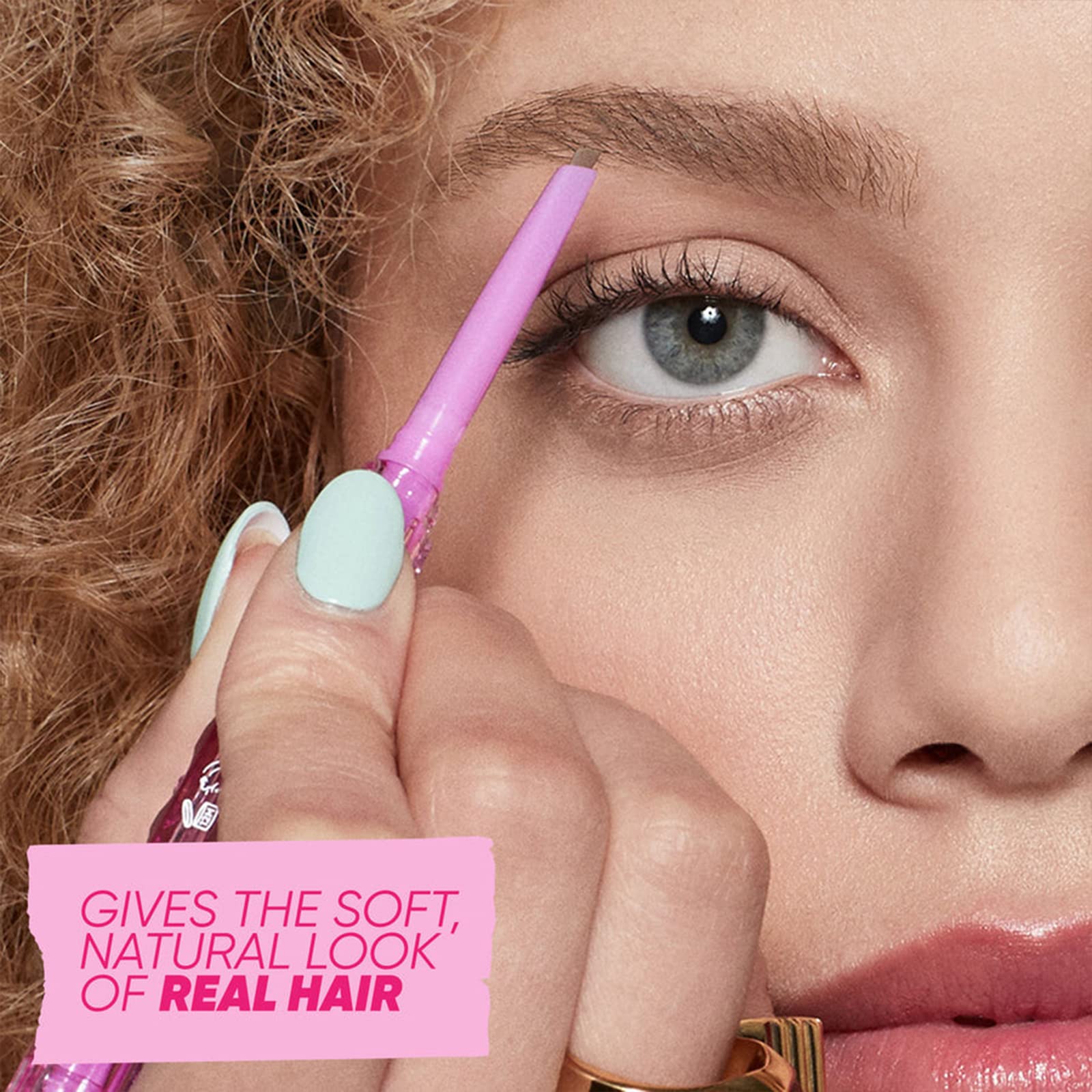 Kosas Brow Pop thick side fills sparse brows with natural color.