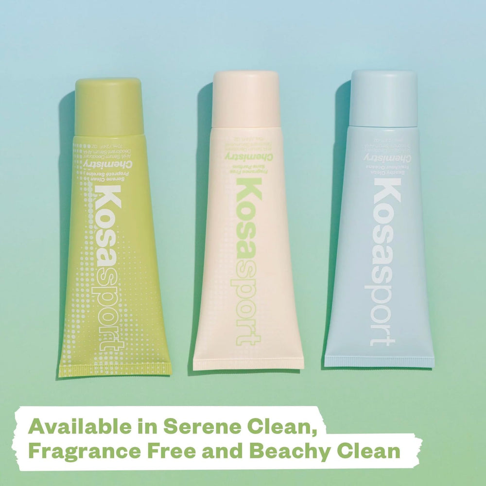Kosas Chemistry Deodorant cruelty-free and gluten-free badge signaling ethical formulation