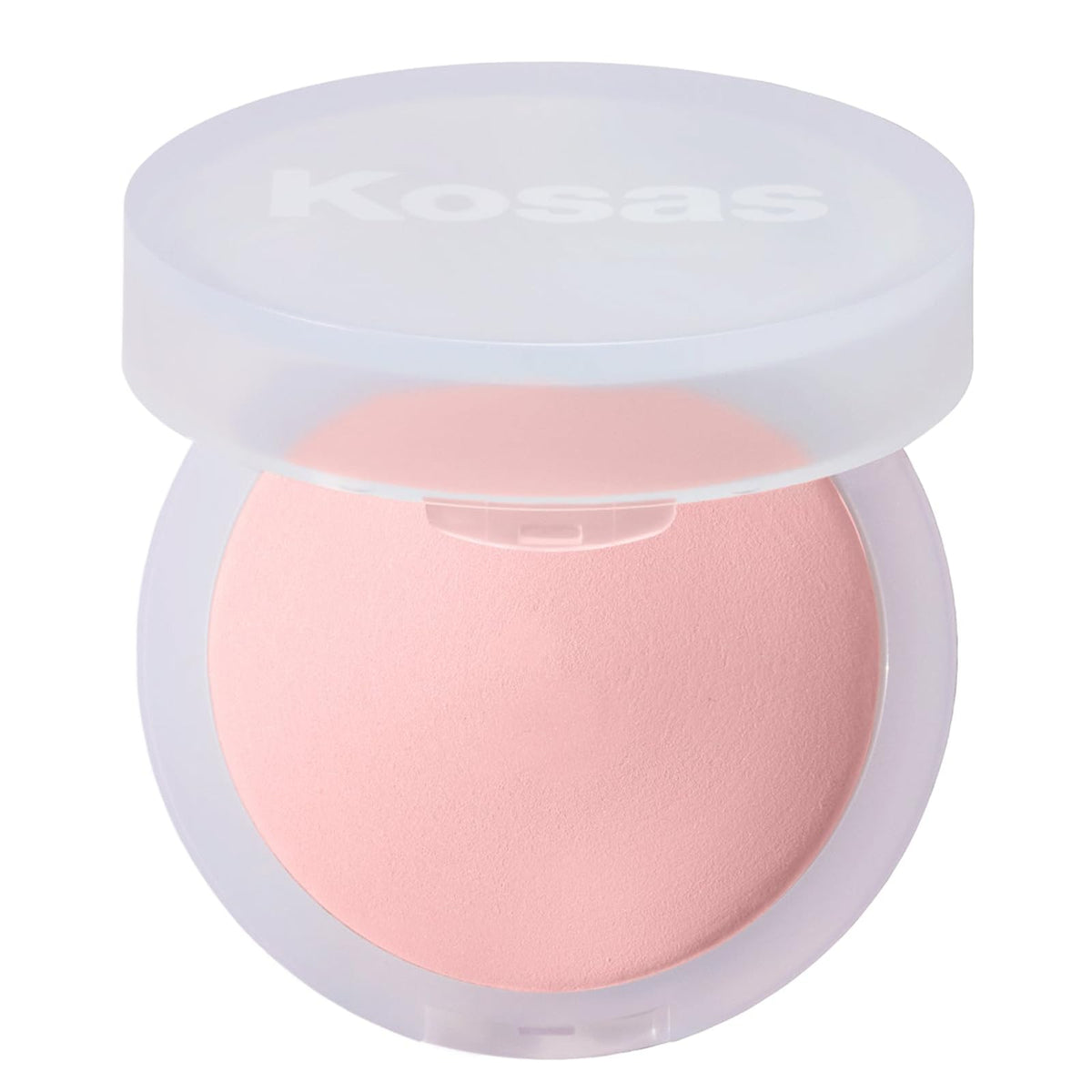 Kosas Cloud Set Candy compact closeup shows weightless, sheer finish for natural radiance.