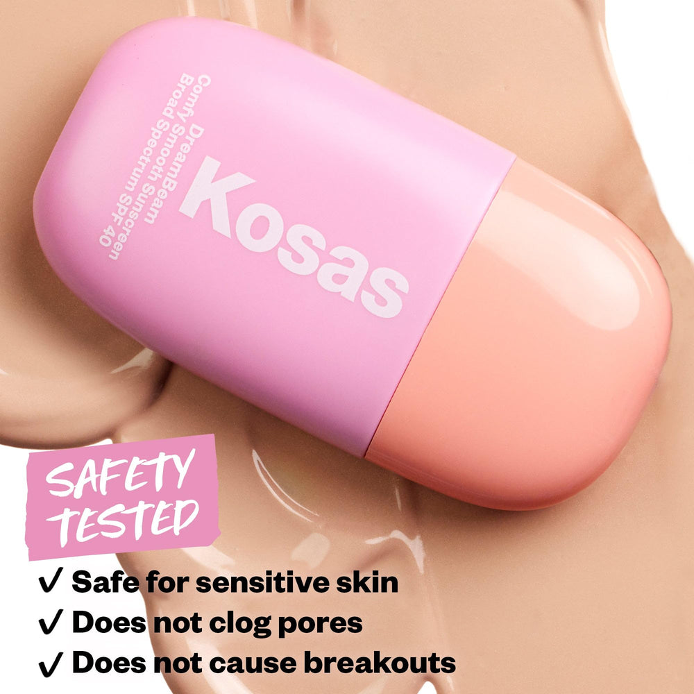 Kosas DreamBeam dermatologist-tested skin-safe badge image