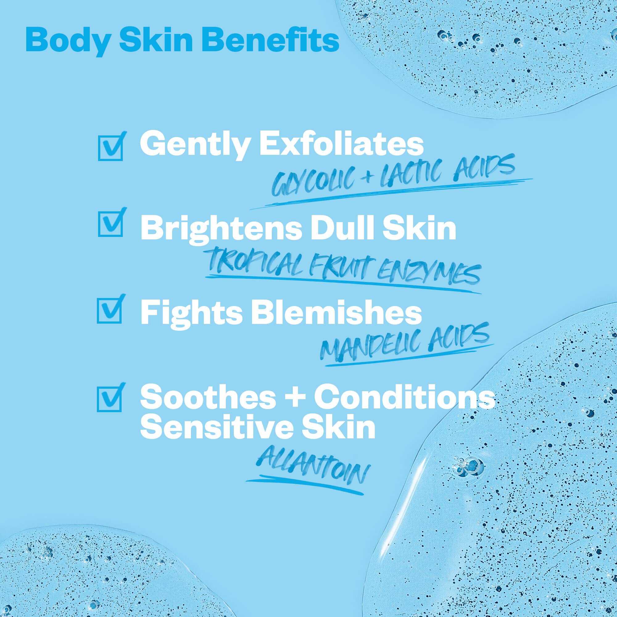 Kosas Kosasport Good Body Skin lather closeup shows gentle foam for daily cleansing without drying.