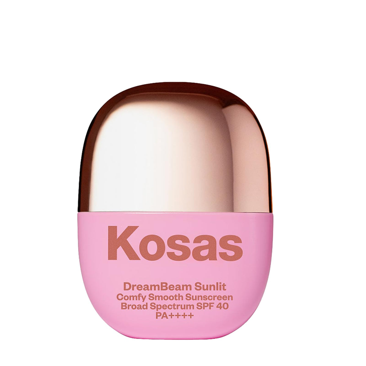 Kosas Mini DreamBeam sunscreen bottle front showing travel-size packaging for on-the-go protection