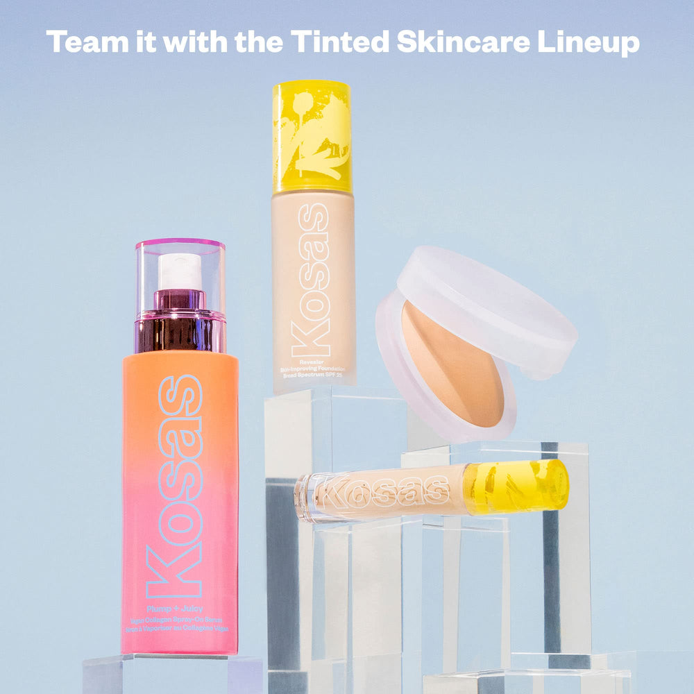 Kosas Plump and Juicy packaging reveal highlights clean vegan formula