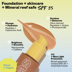 Kosas Revealer application with fingers shows breathable coverage.