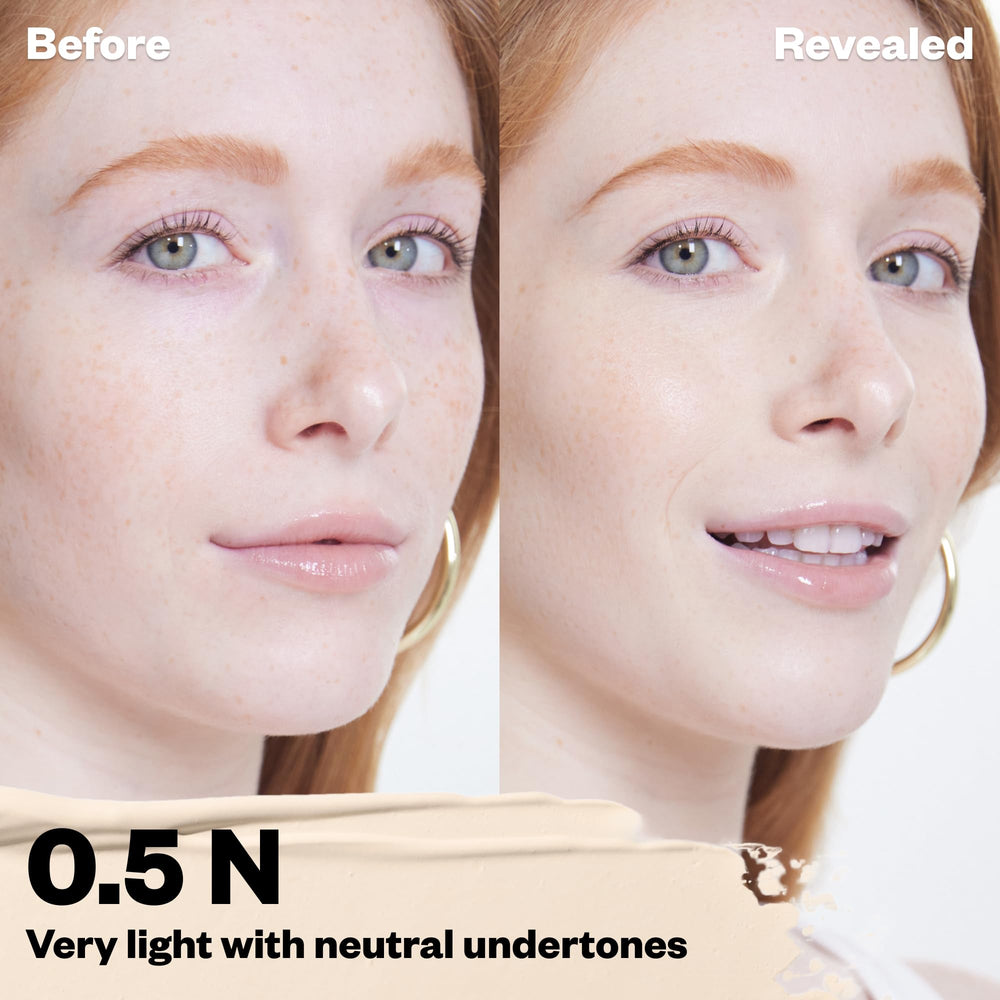 Kosas Revealer Concealer applicator dab demonstrates precise application for targeted coverage.