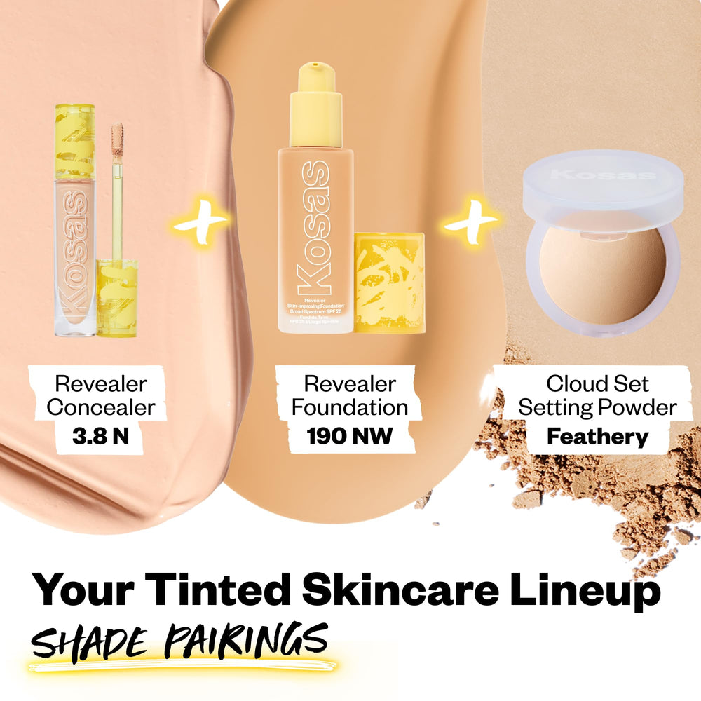 Kosas Revealer Concealer blemish coverage blends smoothly with skin.