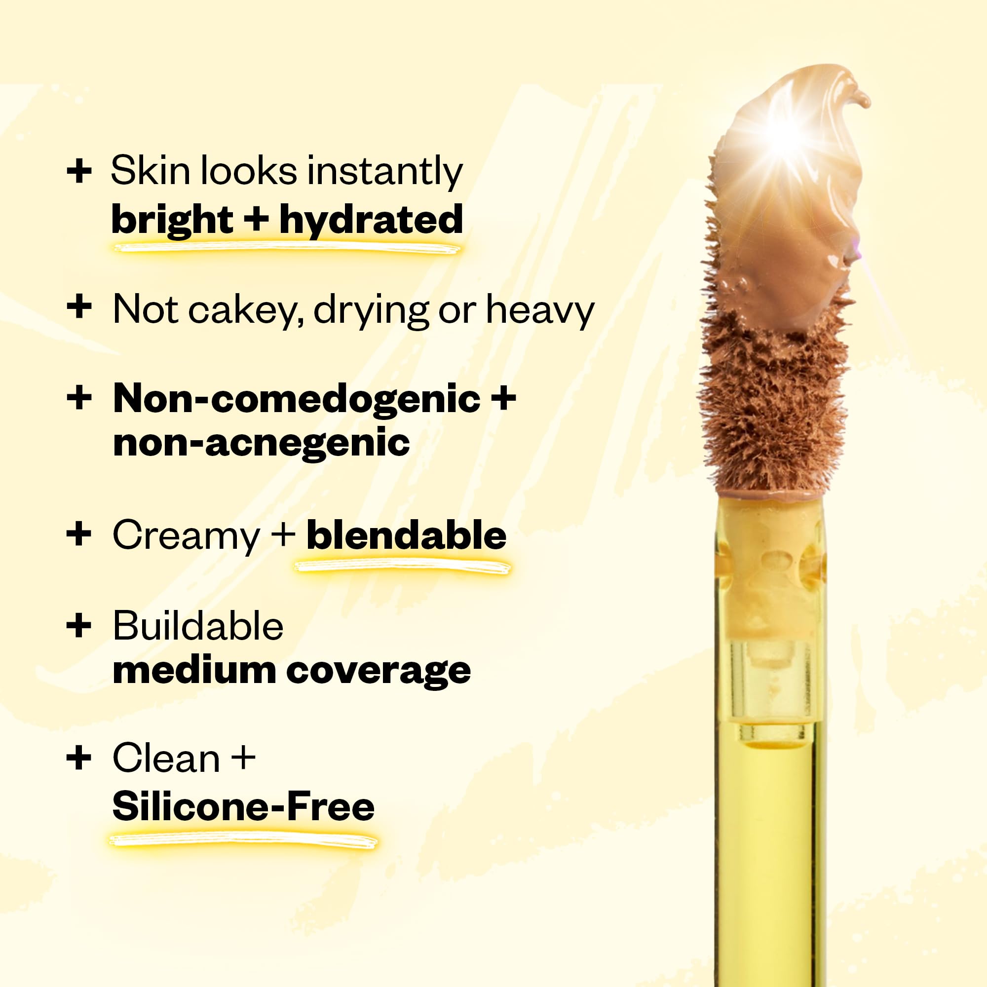 Kosas Revealer Concealer on skin reveals refreshed look with hydrated, breathable texture.