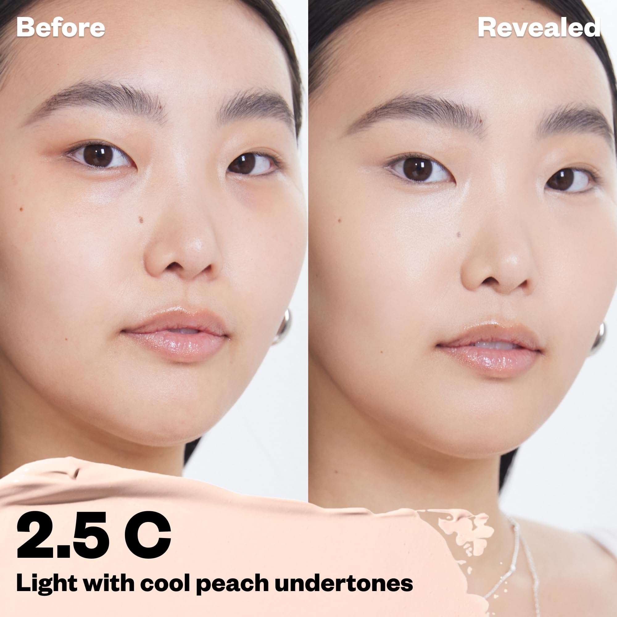 Kosas Revealer Concealer swatches arm displaying shade range for precise match.